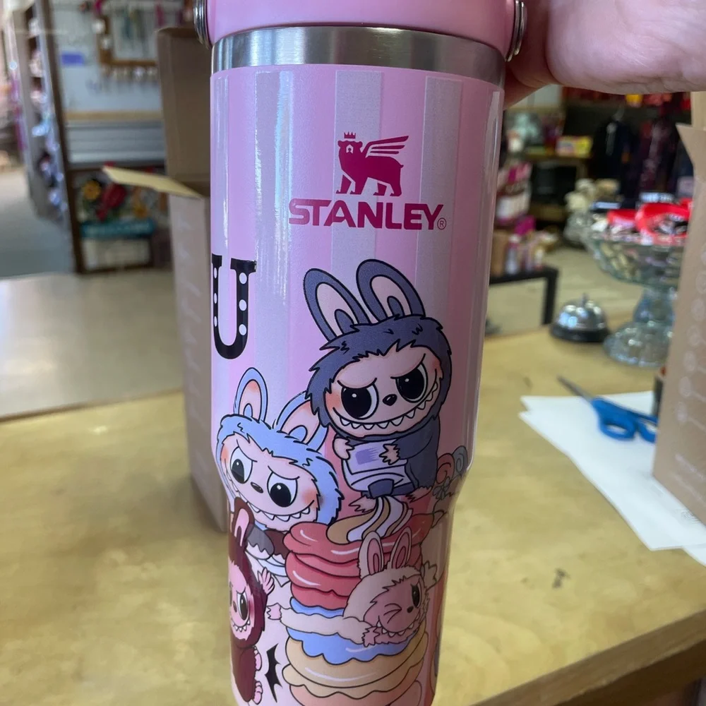 Stanley Pink Labubu Flip Straw 30 ounce Tumbler - Picture 2 of 6